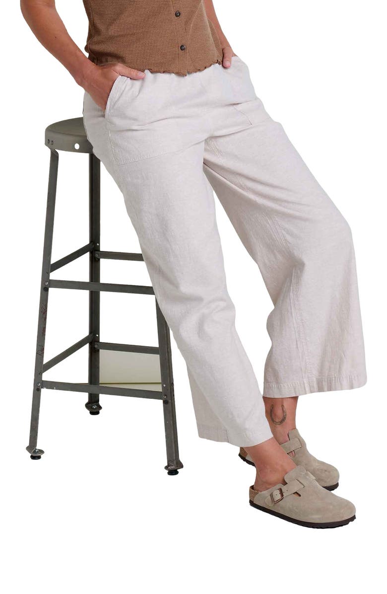 Toad & Co Women's Taj Hemp Wide Leg Pant, Alternate, color, Oatmeal