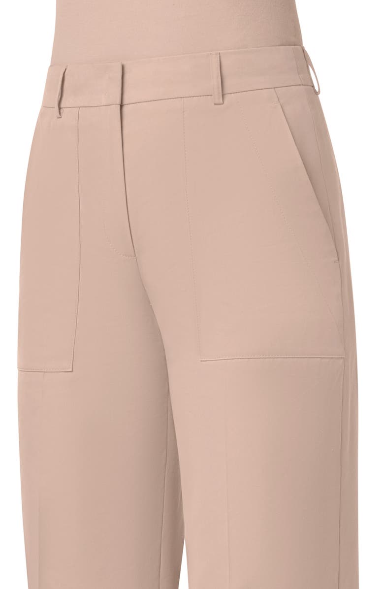 Akris Melin Wide Leg Cotton Poplin Pants, Alternate, color, 