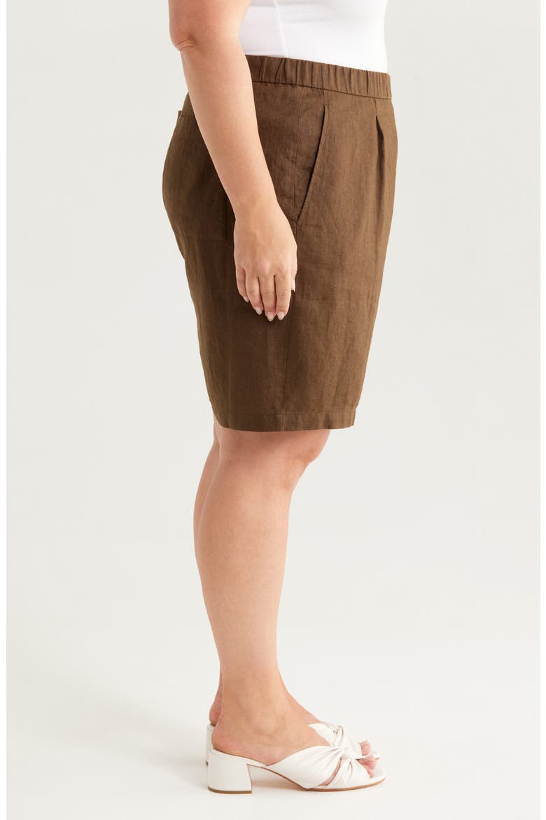 Organic Linen Shorts, Alternate, color, BRANCH
