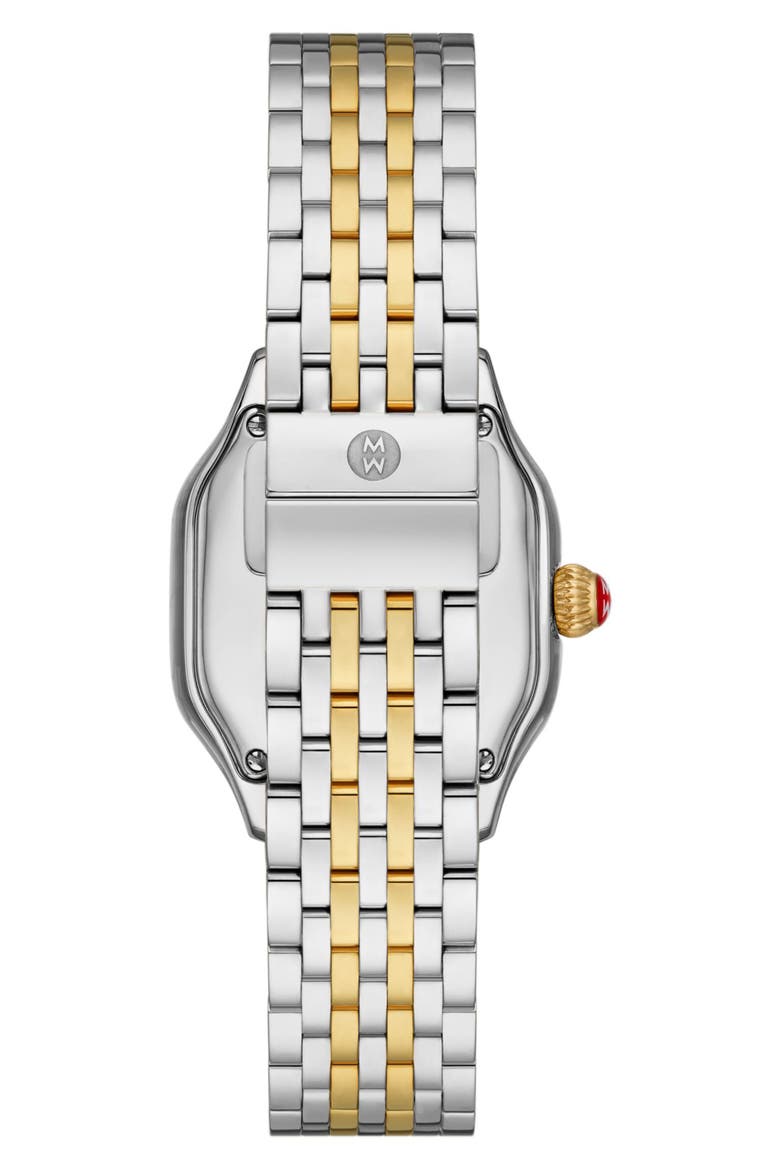 Meggie Diamond Two-Tone Bracelet Watch, 29mm, Alternate, color, SILVER/ GOLD/ ROSE GOLD