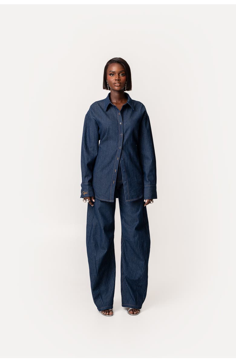 OFUURE Rue Button Up Shirt, Main, color, Denim