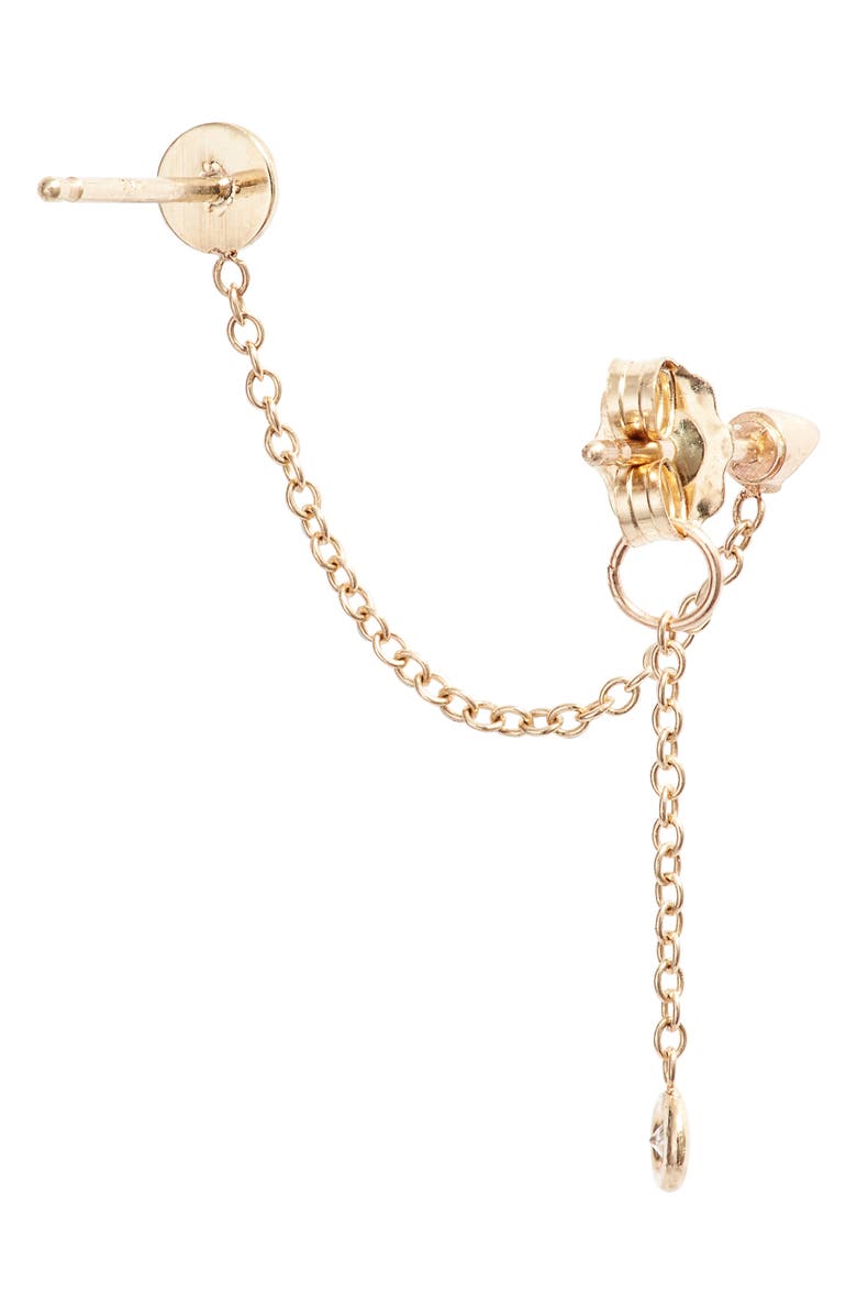 Zoë Chicco Itty Bitty Single Diamond Earring Chain, Alternate, color, 