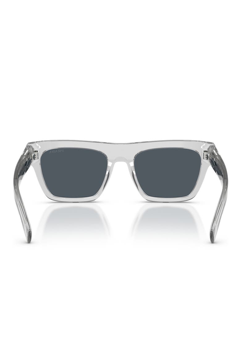 55mm Rectangular Sunglasses, Alternate, color, CRYSTAL GREY / DARK GREY