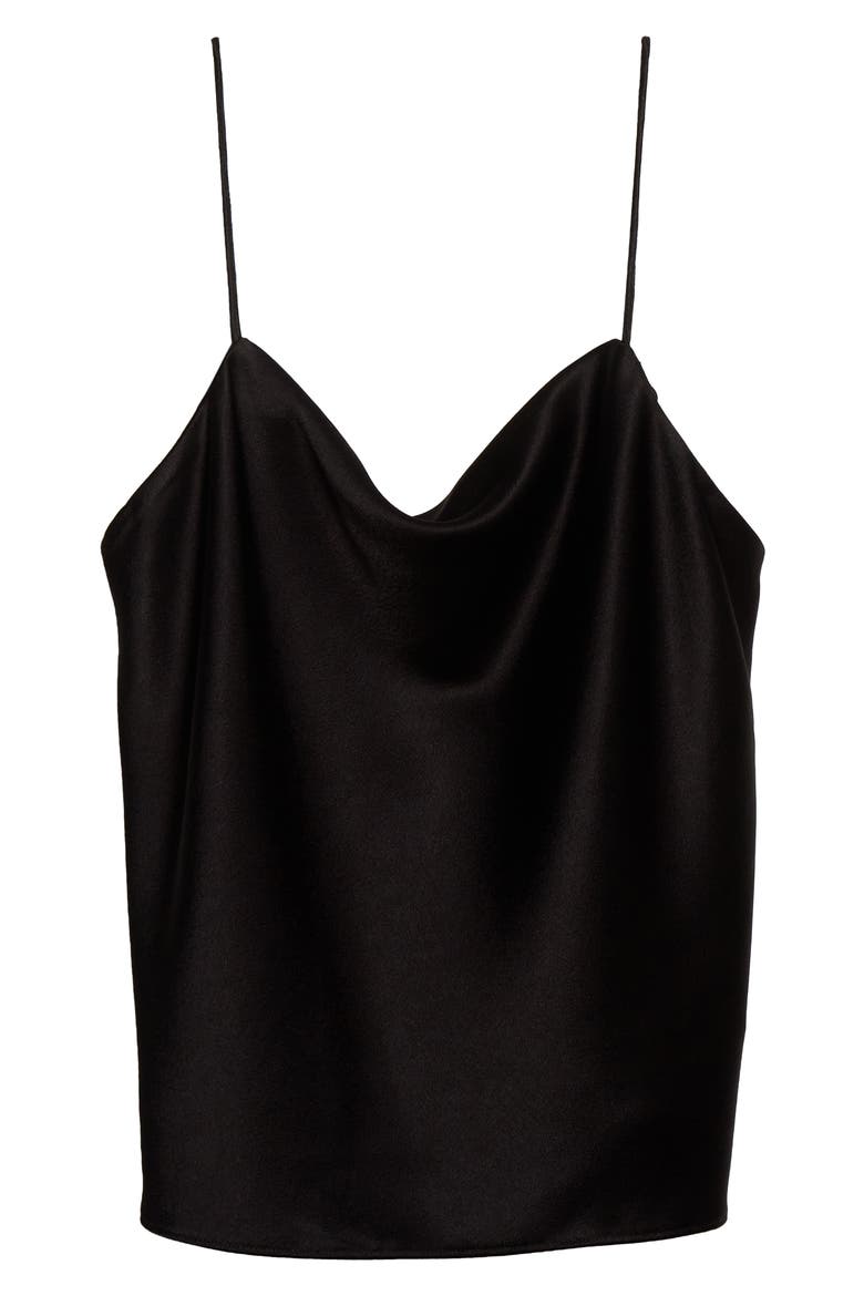 Harmony Satin Camisole, Alternate, color, BLACK