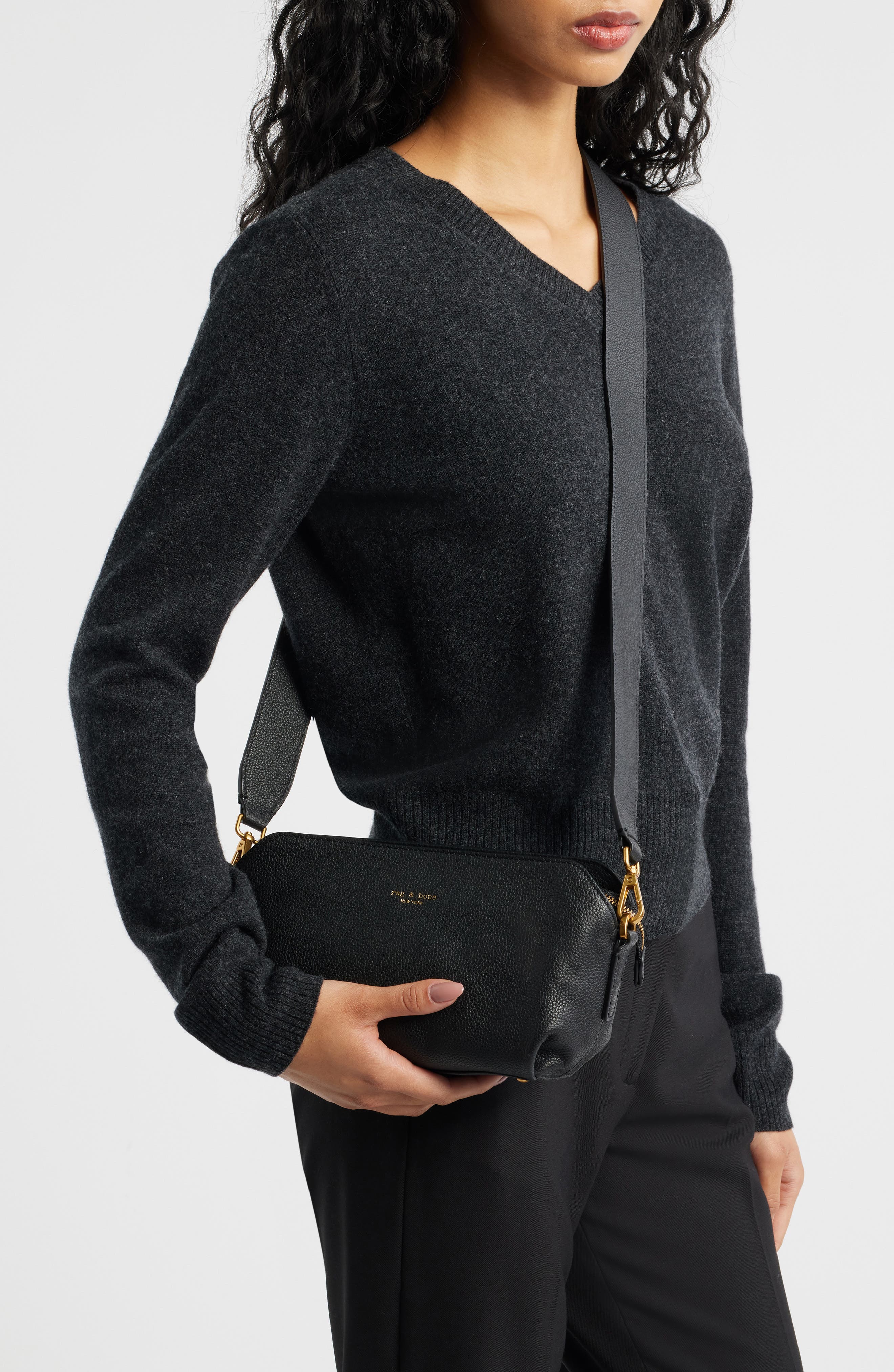 rag & bone Gramercy Leather Crossbody Bag, Alternate, color, 