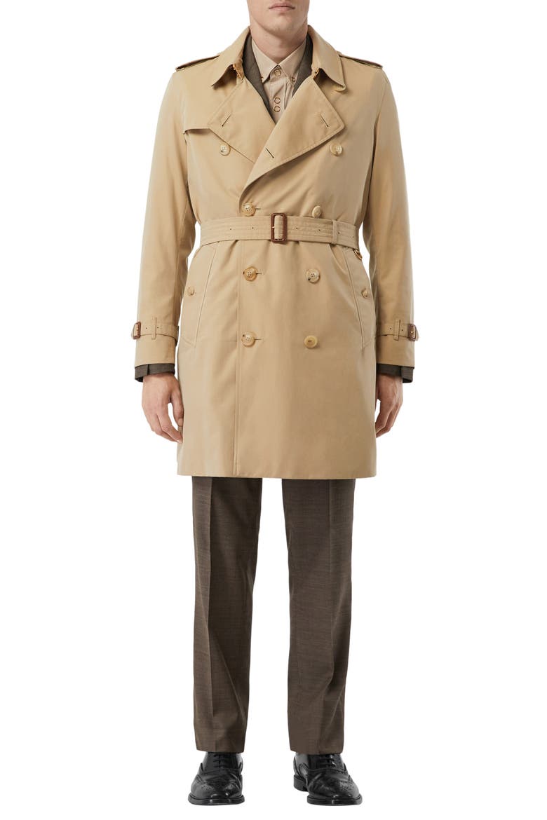 Kensington Mid Trench Coat, Main, color, HONEY