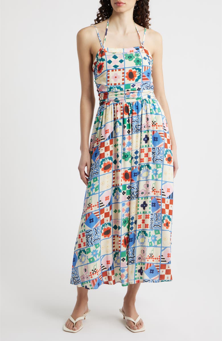 FRNCH Hippuris Print Sleeveless Maxi Dress, Main, color, Mix And Match