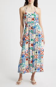 FRNCH Hippuris Print Sleeveless Maxi Dress