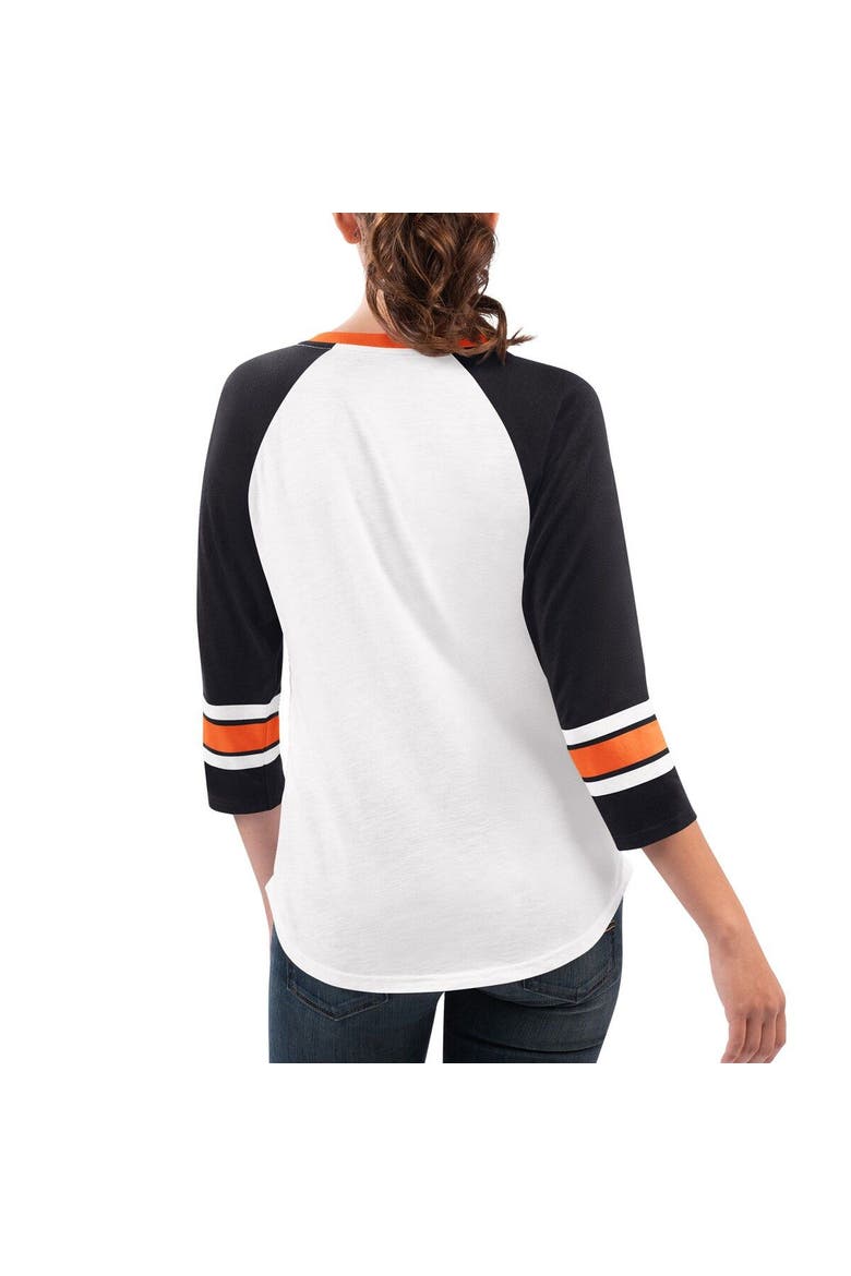 Women's G-III 4Her by Carl Banks White/Black Martin Truex Jr Top Team V-Neck 3/4 Sleeve T-Shirt, Alternate, color, White