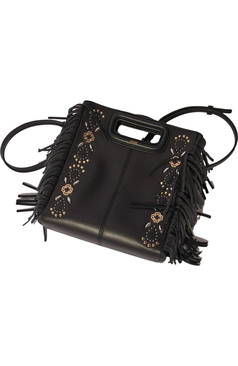 maje Studded leather M bag, Alternate, color,
