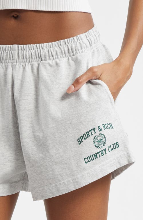 Sporty And Rich Sporty & Rich Varsity Crest Disco Graphic Shorts