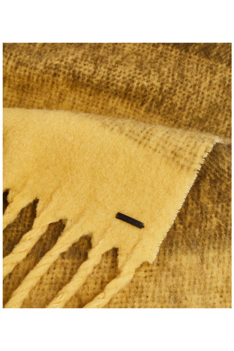 Fuzzy Ombré Wool Blend Scarf, Alternate, color, MUSTARD YELLOW