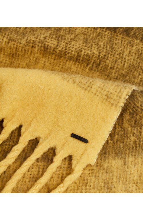 Allsaints Fuzzy Ombré Wool Blend Scarf In Brown
