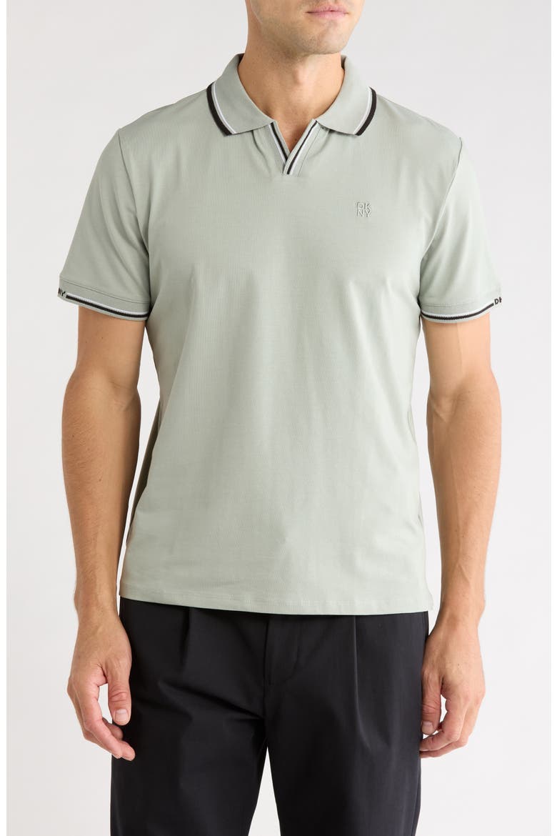 Jory Johnny Collar Polo, Main, color, GREEN TEA