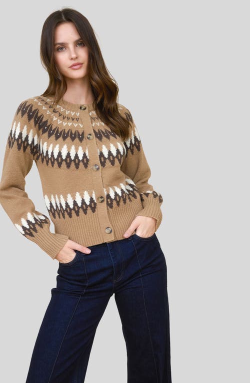 Blu Pepper Fair Isle Cardigan In Multi
