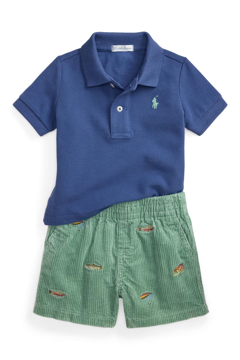 Cotton Mesh Two-Piece Shorts Set, Main, color, OLD ROYAL