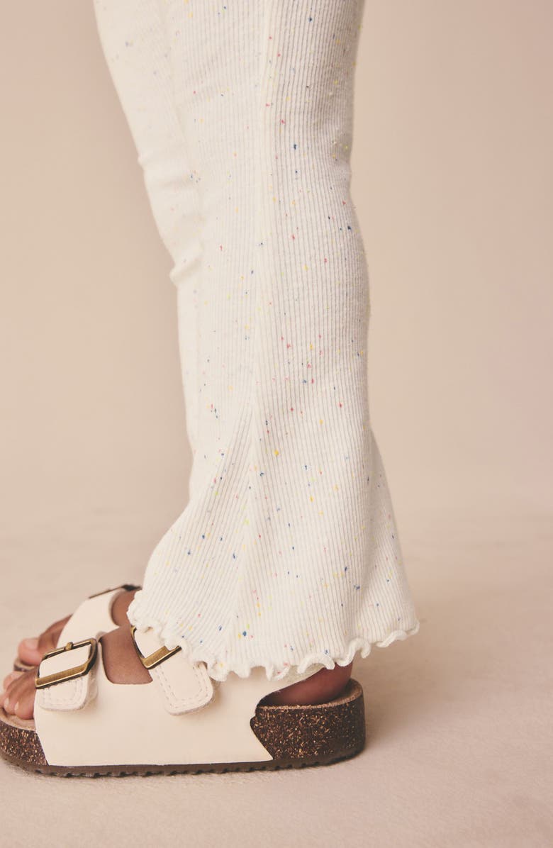 NEXT Kids' Rib Flare Leggings, Alternate, color, Neutral