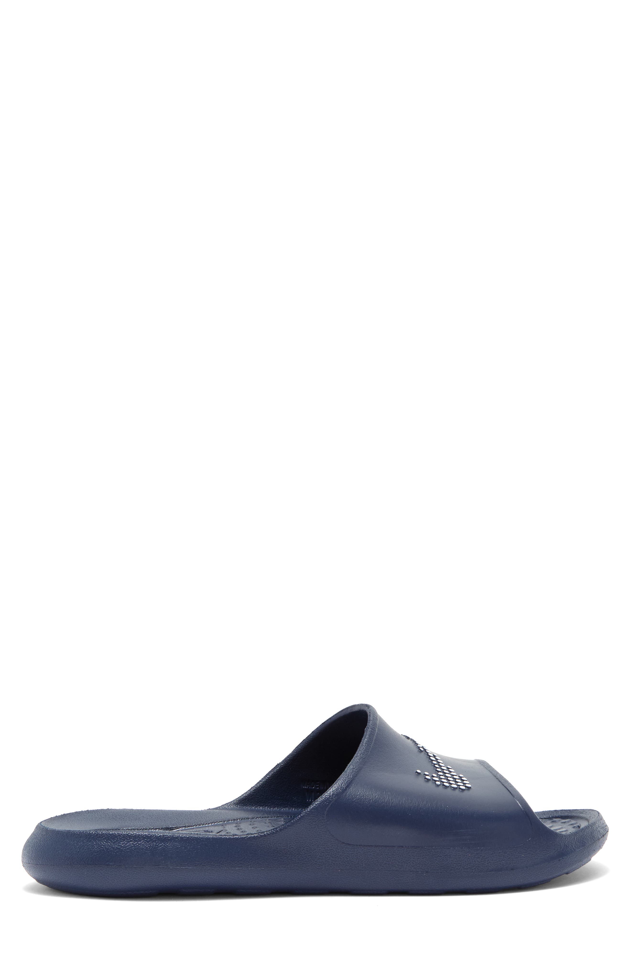 Victori One Shower Slide Sandal, Alternate, color, 400 MNNAVY/WHITE