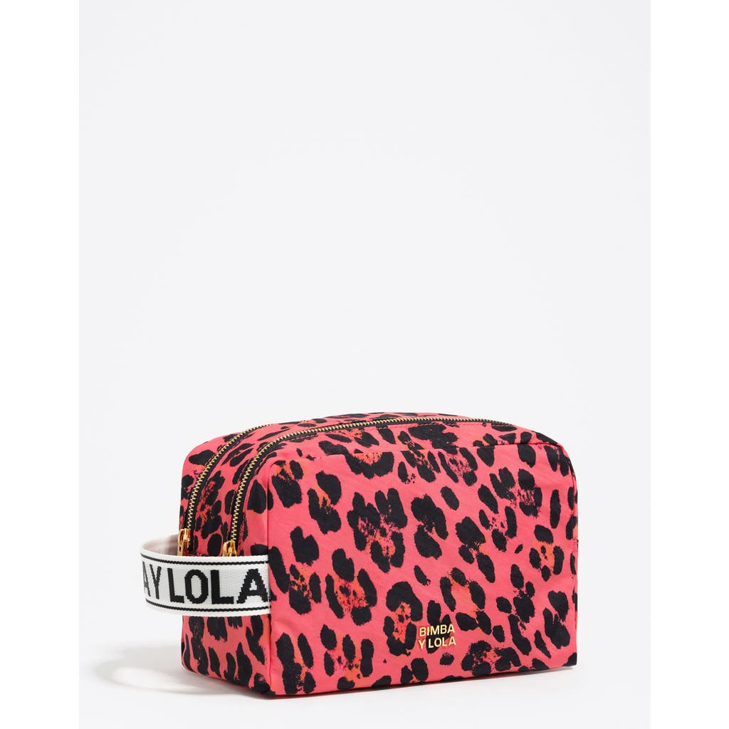 Bimba Y Lola Leopard Print Nylon Make-up Case In Multi