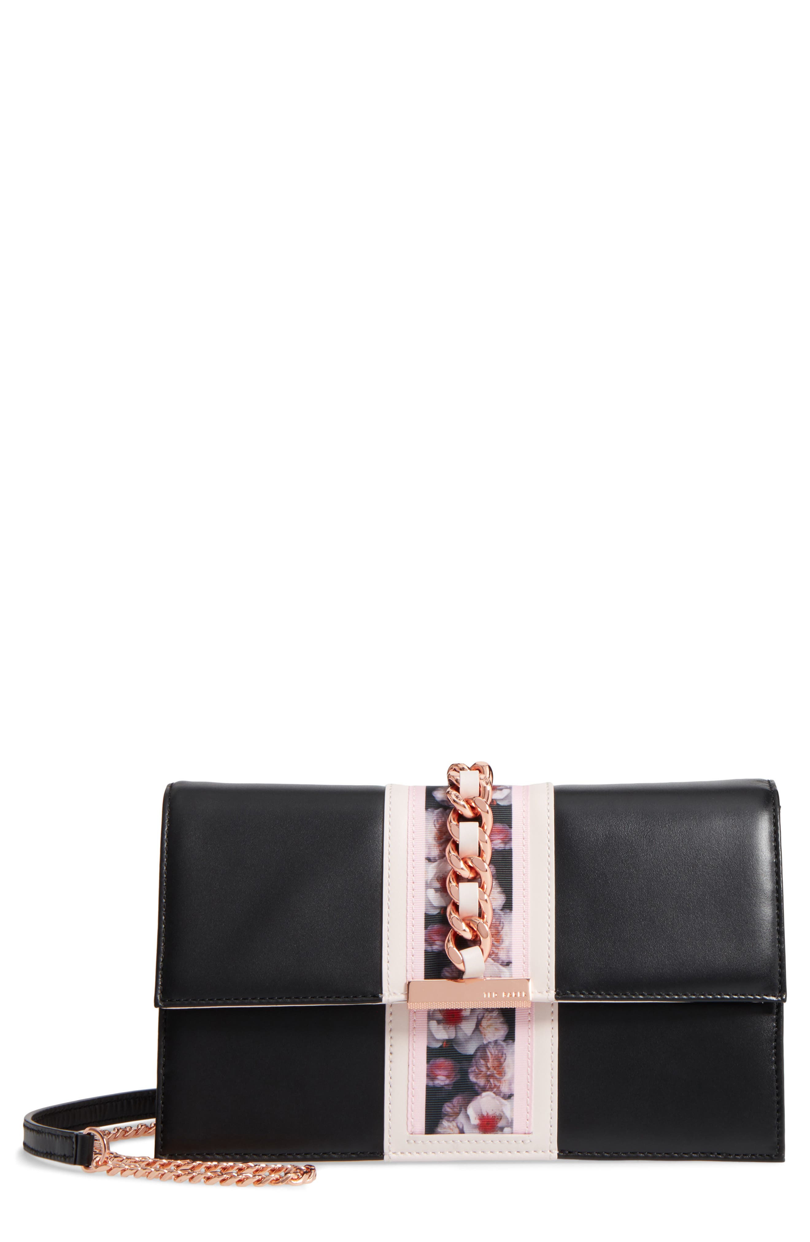 Ted Baker London Ulayah Print Ribbon Crossbody Bag, Main, color, 