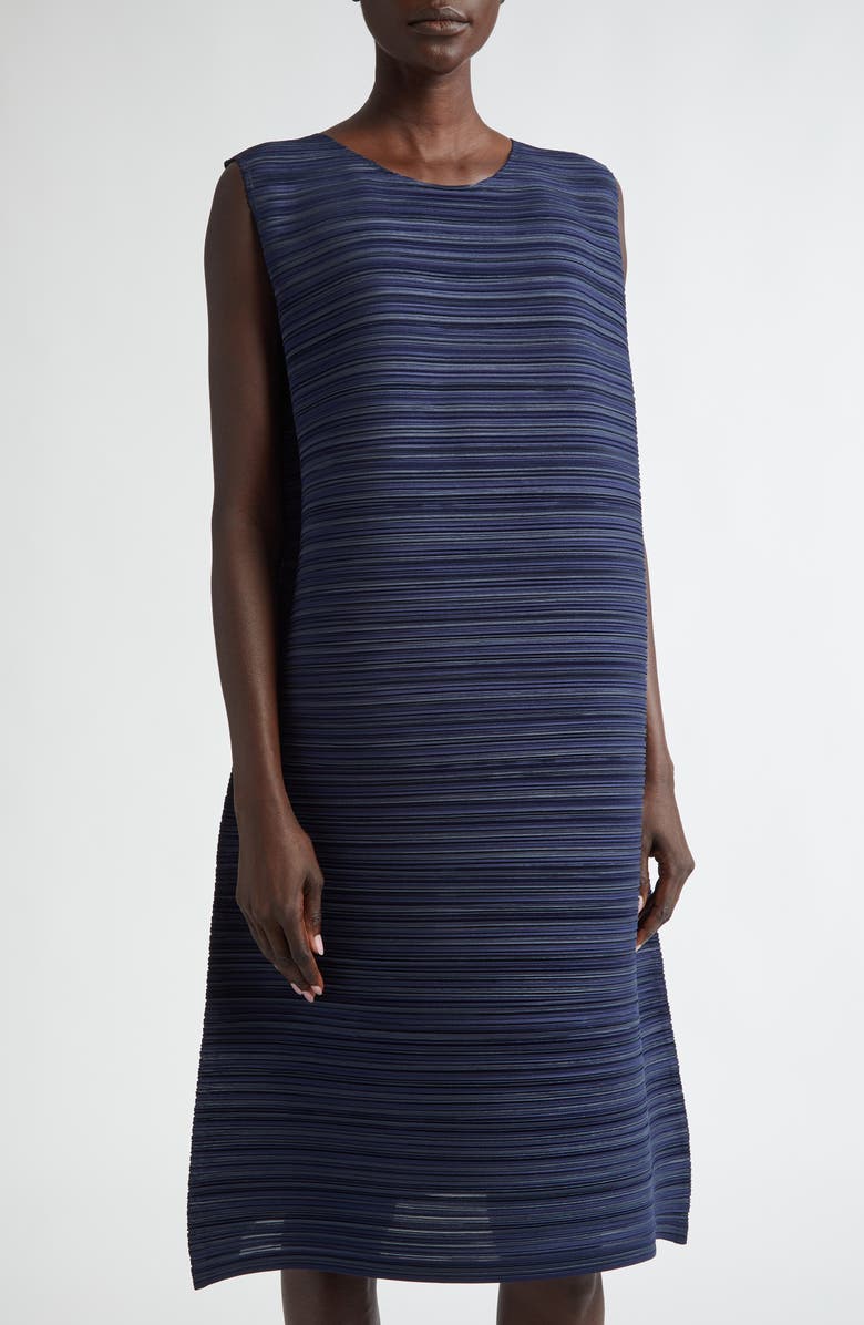 Pleats Please Issey Miyake Sheer Bounce Sleeveless Dress, Alternate, color,
