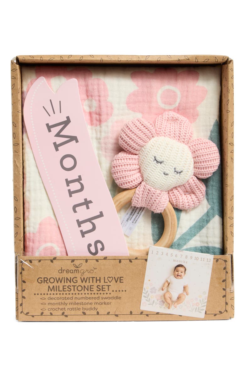 DREAMGRO Growing with Love Milestone Set, Alternate, color, Pink