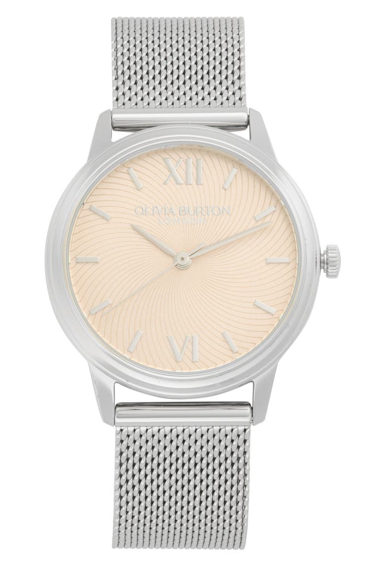 Swirl LE Mesh Strap Watch, 32mm, Main, color, BEIGE