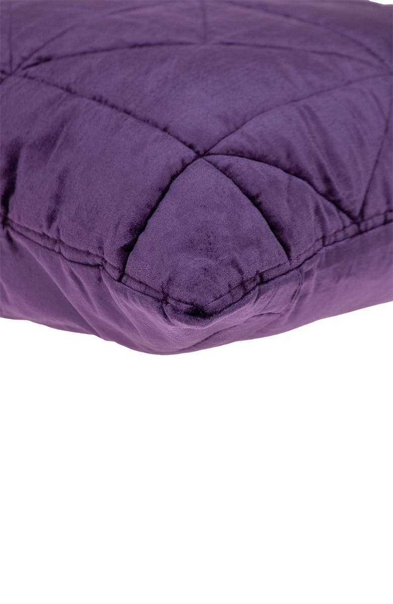 PARKLAND COLLECTION Zoe Quilted Throw Pillow, Alternate, color, Purple