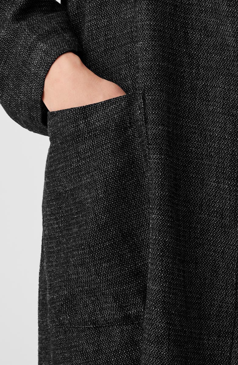 Eileen Fisher Organic Cotton & Hemp Tweed Long Coat, Alternate, color, 