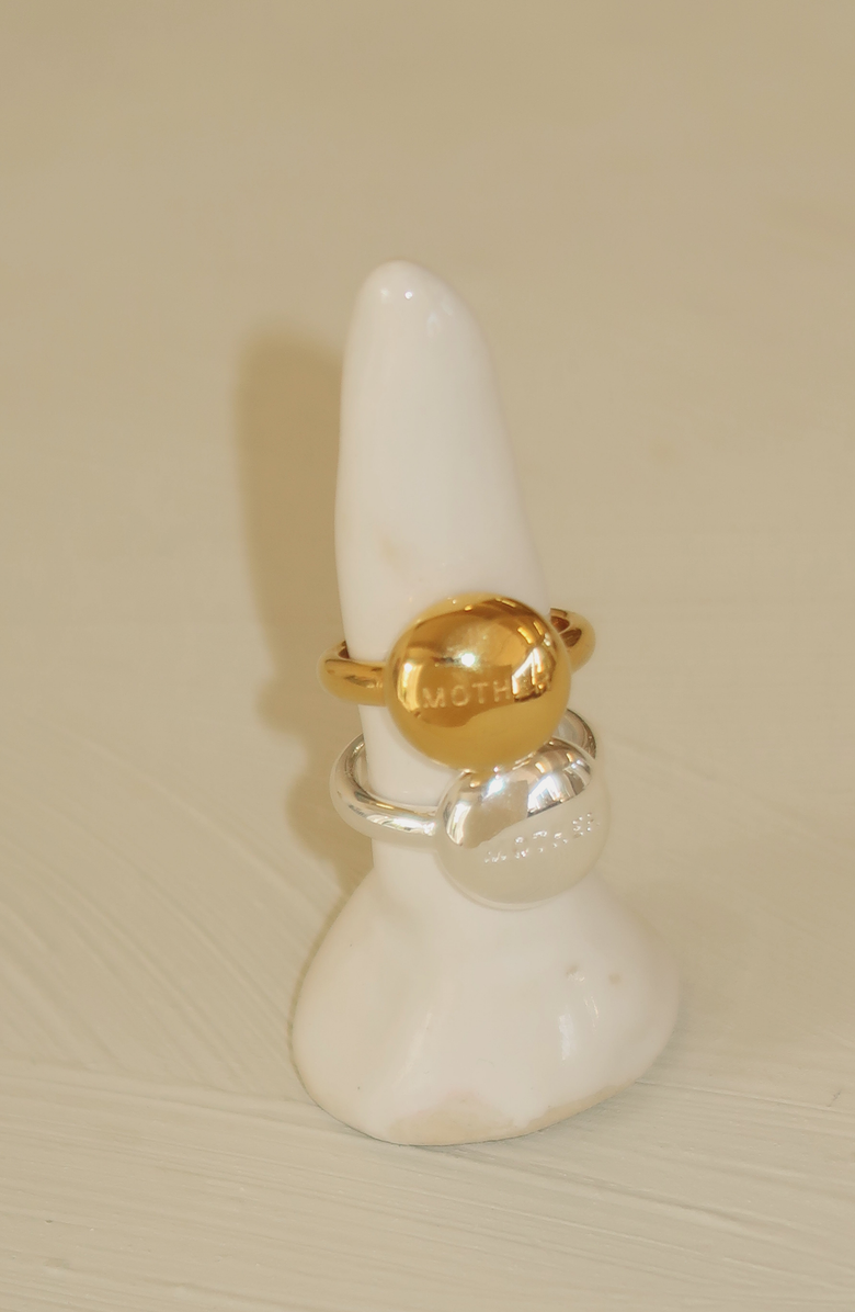 Joiana Jewelry Mother Pinky Ring, Alternate, color, White Silver