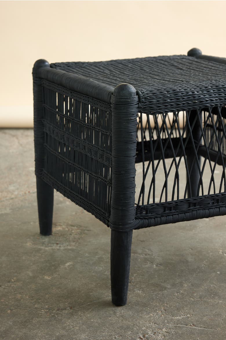 Malawi Cane Stool, Alternate, color, Black