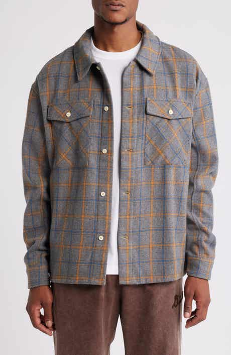DIET STARTS MONDAY Logo Embroidered Flannel Button-Up Shirt