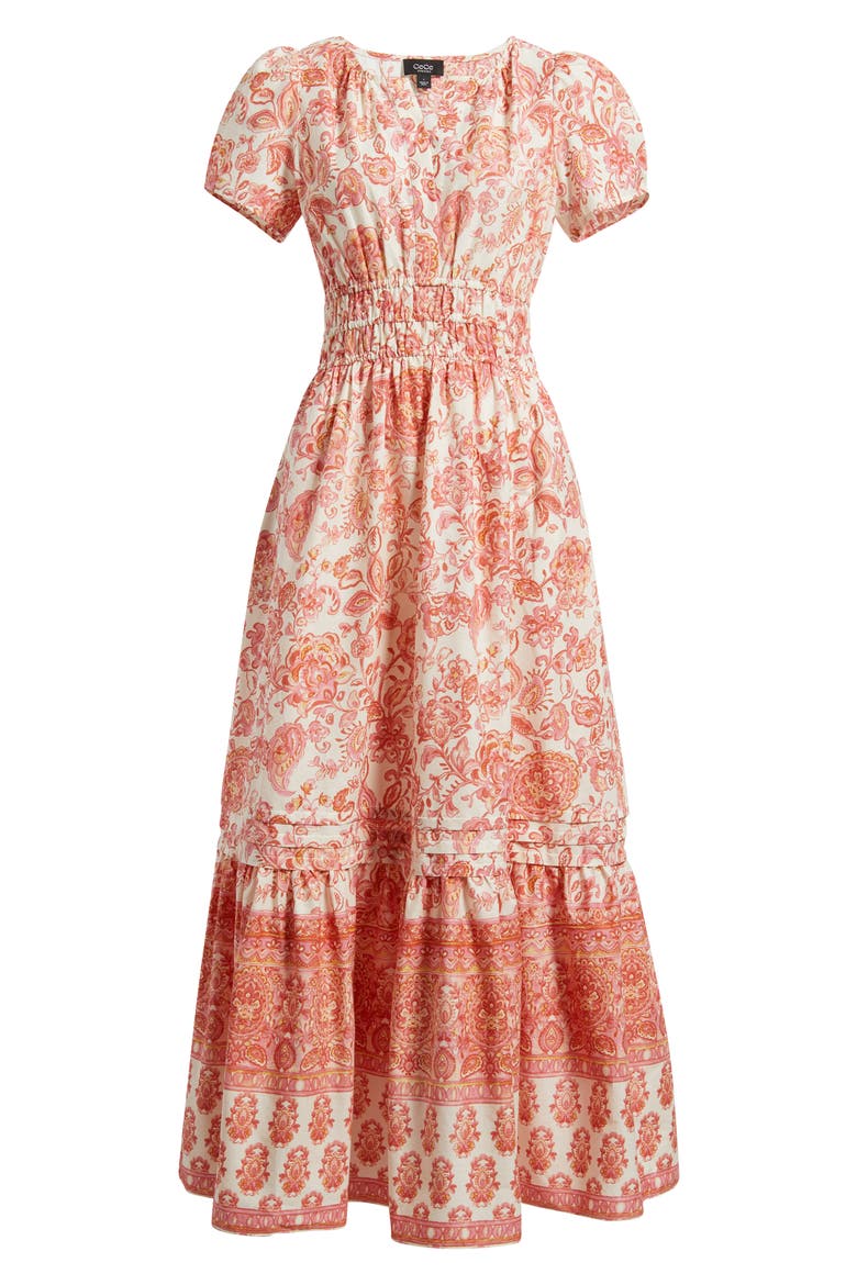 Floral Print Maxi Dress, Alternate, color, CREAM MULTI