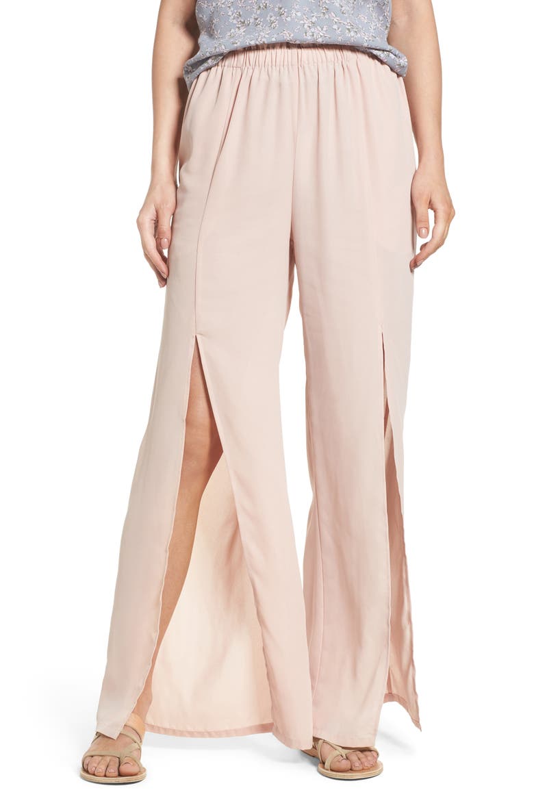 Slit Detail Pants, Main, color, BLUSH