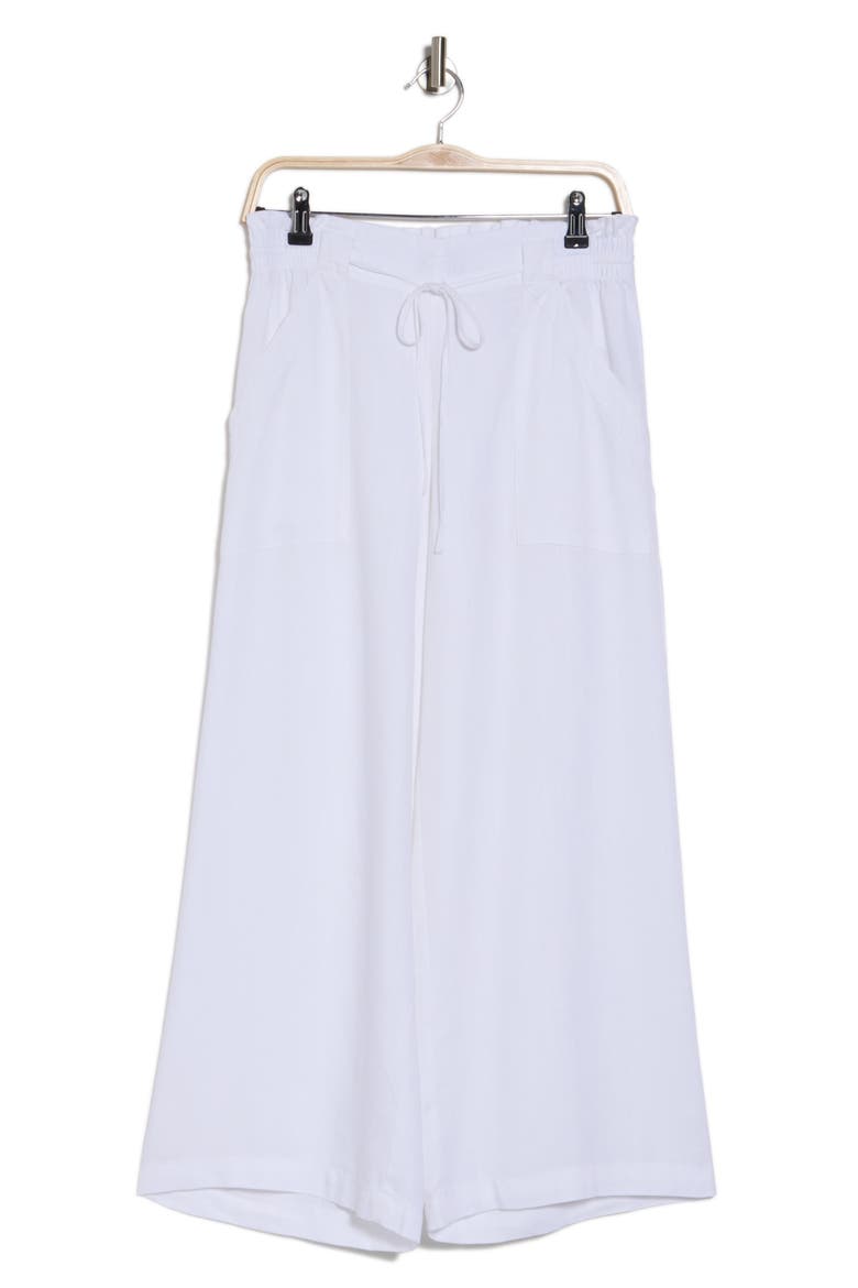 Tie Waist Wide Leg Pants, Alternate, color, WHITE
