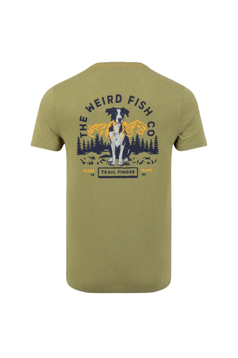 Dog Trails Back Print Graphic T-Shirt, Alternate, color, Washedoak