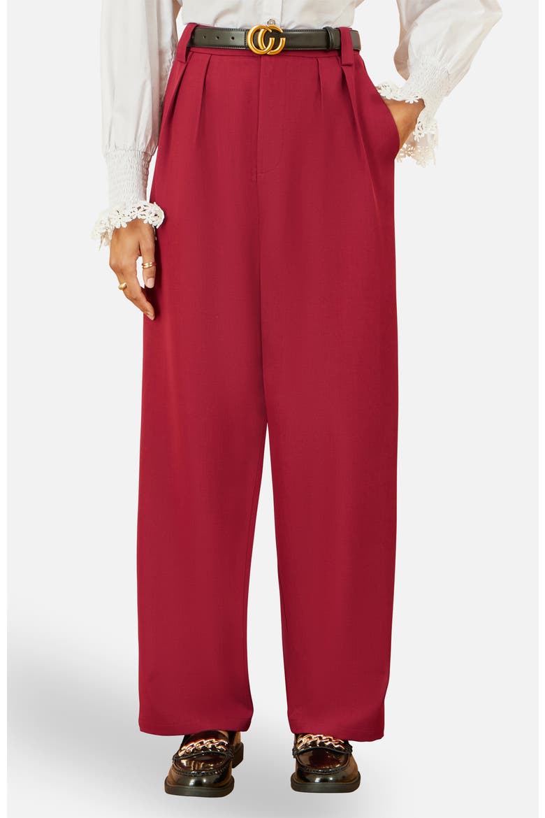 Wide Leg Trousers, Main, color, Burgundy
