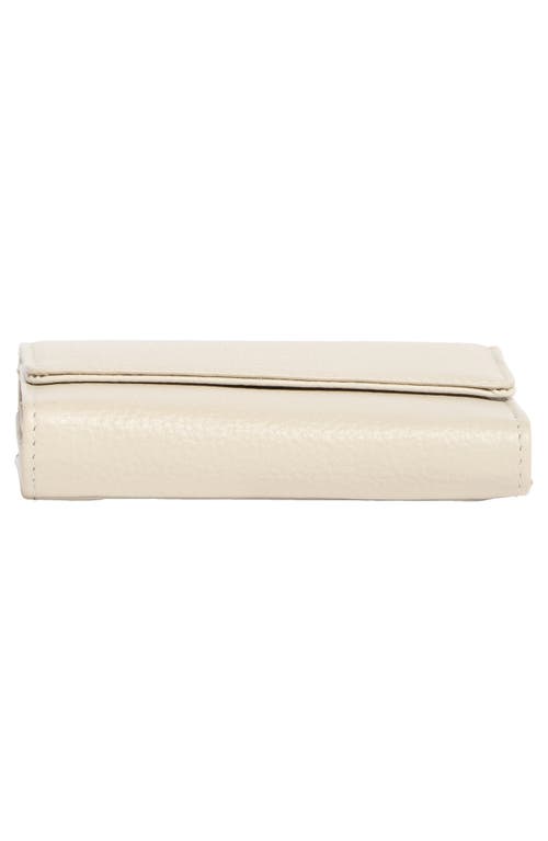 Mundi Small Leather Goods Rio Indexter Trifold Leather Wallet In Parchment