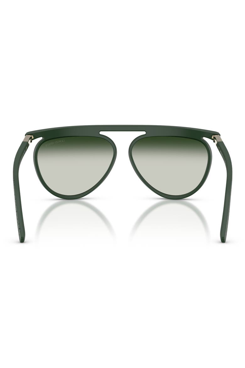58mm Pilot Sunglasses, Alternate, color, MATTE GREEN / GREY GRADIENT