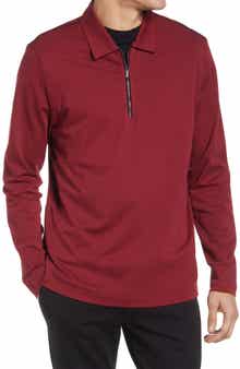 Long Sleeve Cotton Zip Polo
