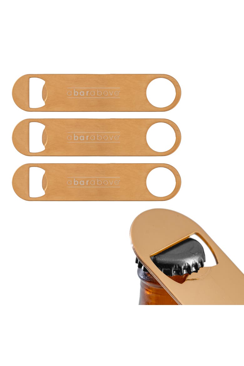 Antique Copper Bar Blade Bottle Opener, 3 Pack, Main, color, Antique Copper