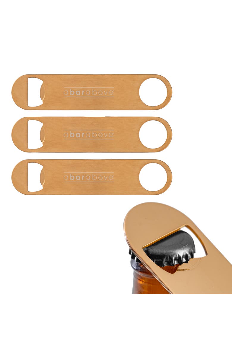 A Bar Above Antique Copper Bar Blade Bottle Opener, 3 Pack, Main, color, Antique Copper