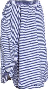 Comme des Garçons Comme des Garçons Stripe Asymmetric Cotton Midi Skirt