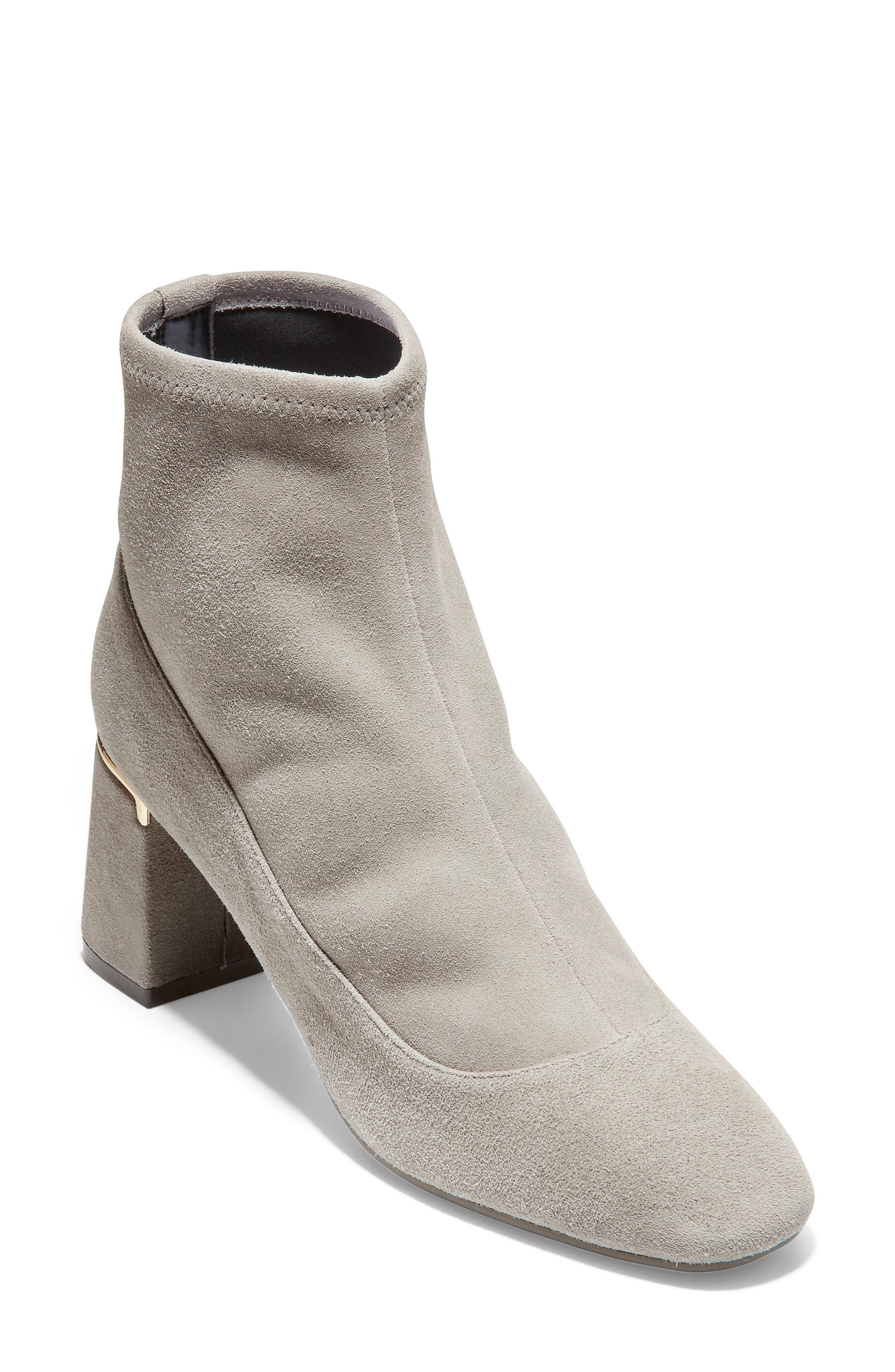 Laree Stretch Bootie, Main, color, IRONSTONE STRETCH SUEDE