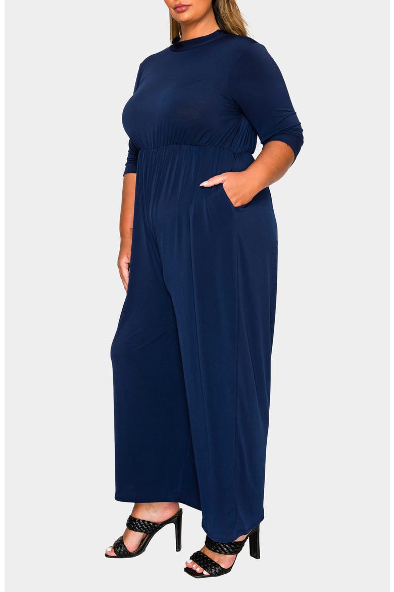 Summer Wide Leg Jumpsuit, Alternate, color, NAVY