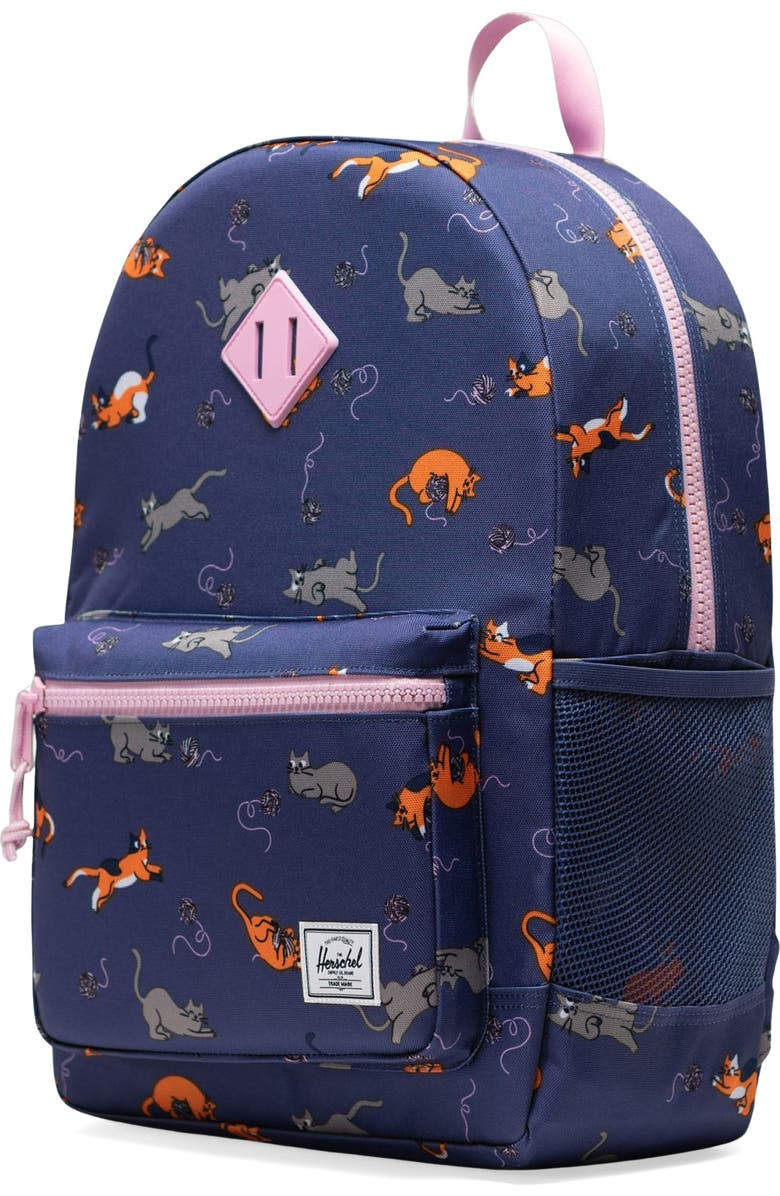 Herschel Supply Co. Kids' Heritage Youth Backpack, Alternate, color, Playing Cats