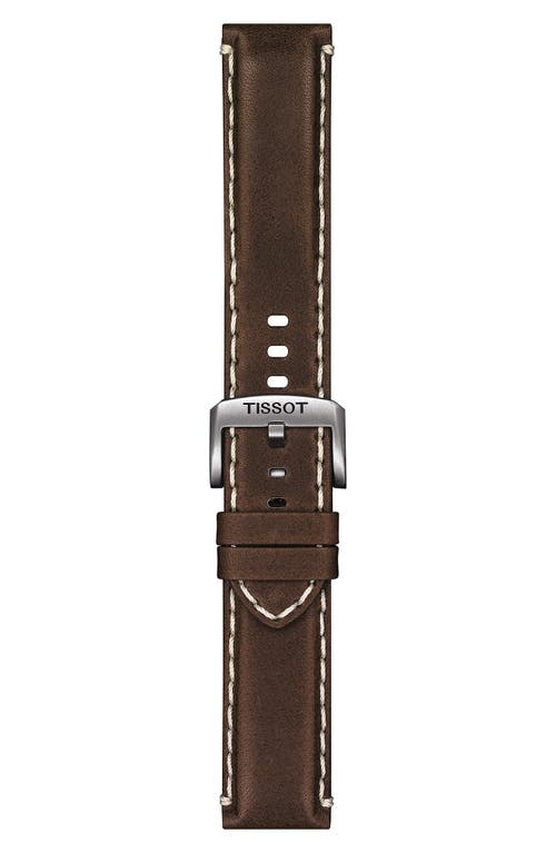 Tissot Supersport Qua Leather Strap Watch, 44mm