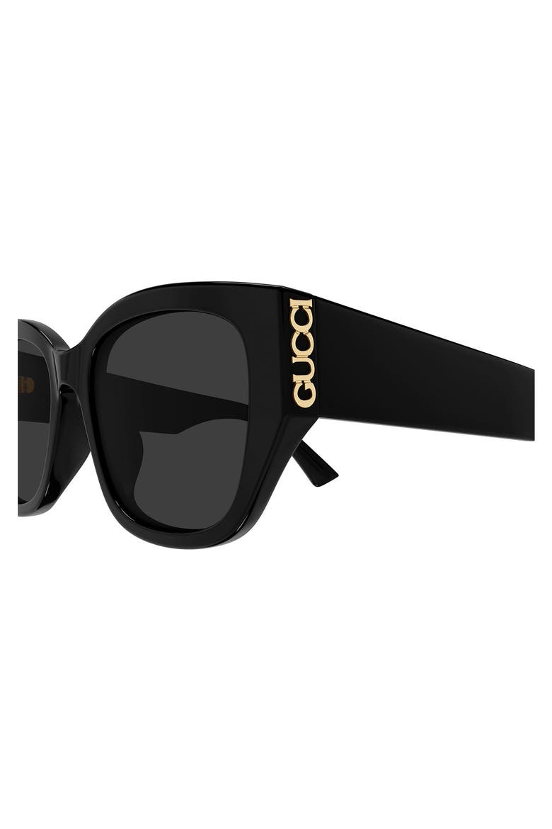 54mm Square Sunglasses, Alternate, color, BLACK
