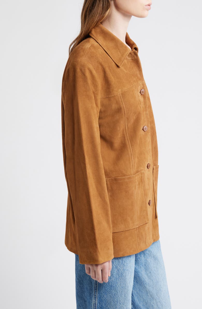 Reformation Veda Lincoln Suede Shirt Jacket, Alternate, color, Topanga Canyon