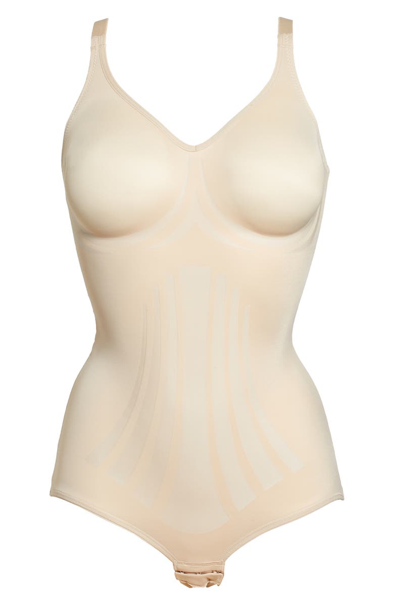 Miraclesuit<sup>®</sup> Modern Miracle<sup>™</sup> Wireless Shaping Bodysuit, Alternate, color, Warm Beige